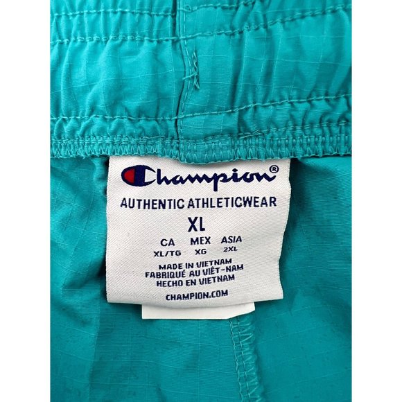 Champion Men's Black And Blue Elastic Waist Pull-On Drawstring Shorts Size XL - Picture 6 of 10